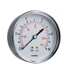 Манометр фронтальний Cewal d63 1/4" 10 бар