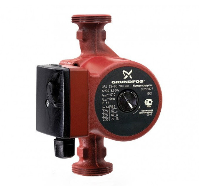 Насос циркуляційний Grundfos UPS 25-100 180 (95906480), фото 1
