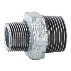 Ніпель чавунний перехідний зовнішня різьба 1 1/2x1"