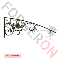 Кований дашок, навіс Соняшник 1800мм, 20×20мм