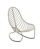 Крісло-гойдалка LEAF дизайнерська схоже на прожилки листя з металу, фото 5