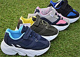 Дитячі кросівки аналог Adidas адідас на липучках чорний синій р26-29, фото 2