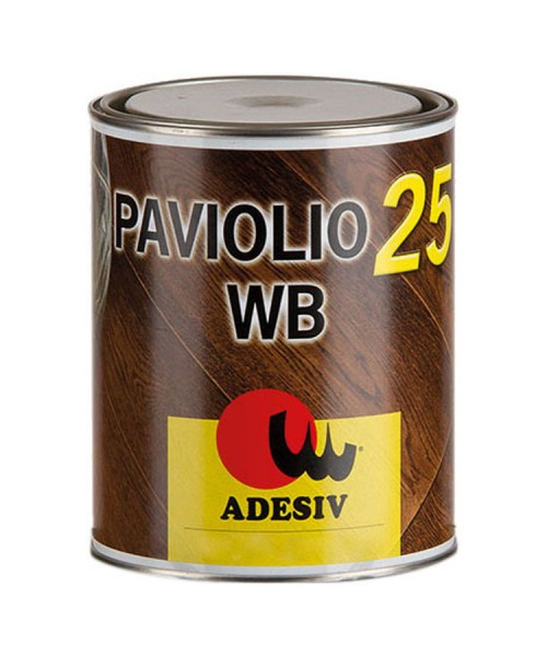 Масло з твердим воском для паркету, дерев'яної підлоги Paviolio 25 WB (1л) Adesiv (Адезив, Італія)