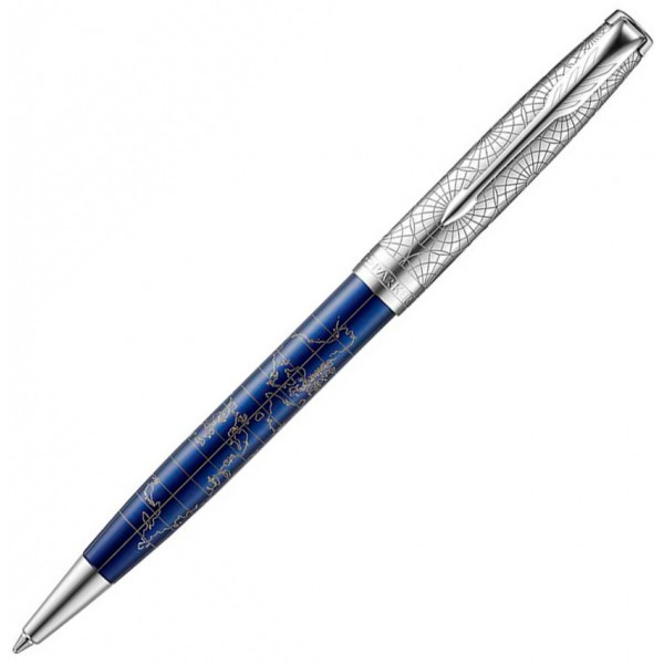 Ручка Parker кулькова SONNET 17 SE Atlas Blue Silver PT BP (88 332)