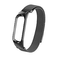 Ремешок Milanese Magnetic для Xiaomi Mi Band 3 Черный