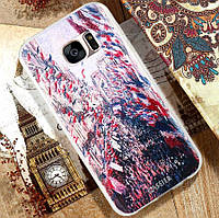 Протиударний чохол на samsung galaxy S6 Claude Monet Rue Saint-Denis Holiday прозорий