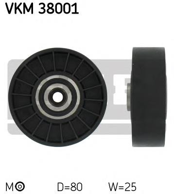 Ролики напрямні ременя клинового VKM 38001 Mercedes