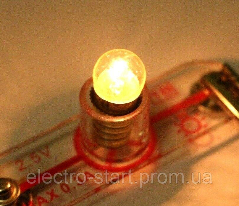 Лампа мініатюрна МН-26-0.12-1 цоколь Е10/13, нікель