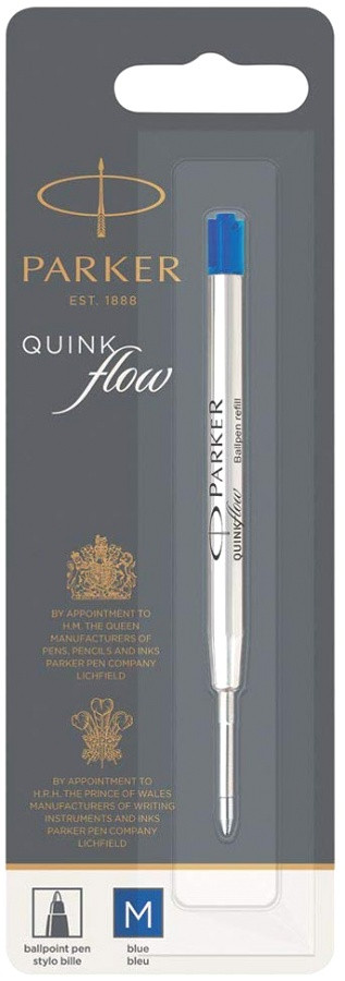 Стрижень Parker QuinkFlow кульковий синій M (1 мм) блістер (10 232BLU)