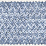 Ажурне французьке мереживо шантильї (з війками) блакитного кольору шириною 150 см, довжина купона 3,0 м., фото 7