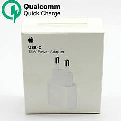 Блок живлення швидке заряджання Quick Charge Apple, Android USB-C 18W (White) MU7V2ZM/A - зарядні пристрої для портативної техніки