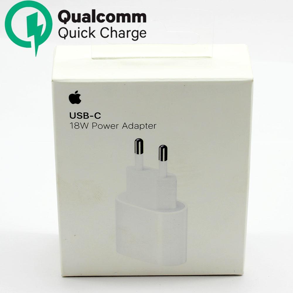 Блок живлення швидке заряджання Quick Charge Apple, Android USB-C 18W (White) MU7V2ZM/A - зарядні пристрої для портативної техніки