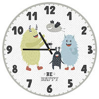 Годинник настінний круглий Be happy 36 см (CHR_P_20A006)