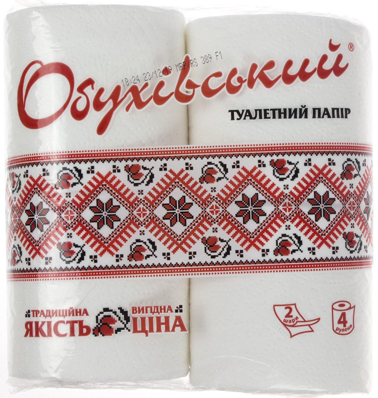 Туалетний папір Обухівський 2шар. (4шт) №3827(24)
