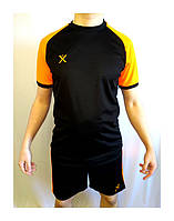Футбольная форма "Вива - спорт", модель "Космо" черно-оранжевая.