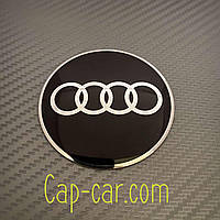 3D Наклейки для дисков c эмблемой Audi (Ауди) 65мм. Металл. Цена указана за комплект наклеек из 4-х штук.