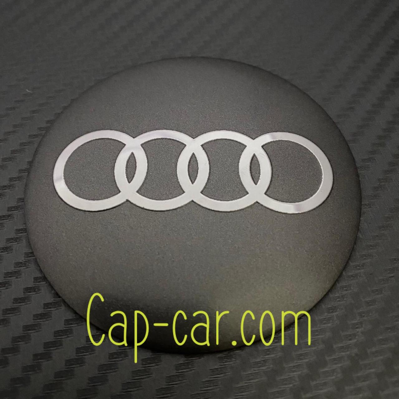 3D Наклейки для дисків з емблемою Audi (Ауді) 65 мм. Метал Ціна вказана за комплект наклейок із 4 штук.