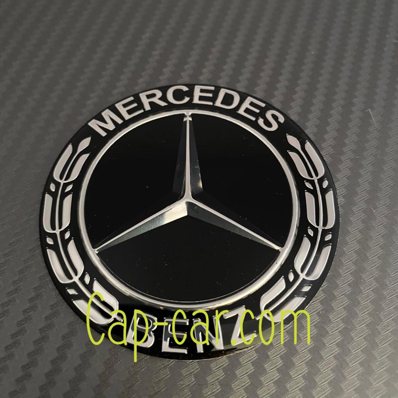 3D-наклейка для дисків Mercedes (Мерседес) 65 мм. Ціна вказана за комплект наклейок із 4 штук., фото 1