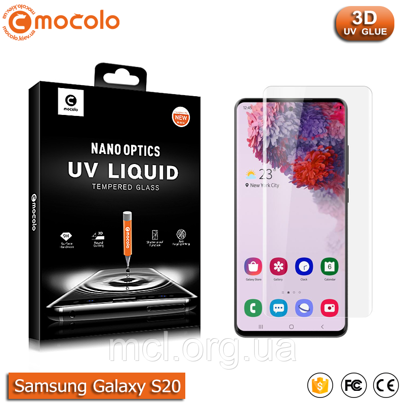 Захисне скло Mocolo Samsung Galaxy S20 Nano Optics UV Liquid Tempered Glass 3D (Clear), фото 1