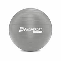 Фитбол мяч для фитнеса + насос Hop-Sport 55cm HS-R055YB серый