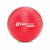 Фітбол м'яч для фітнесу + насос Hop-Sport 55cm HS-R055YB червоний