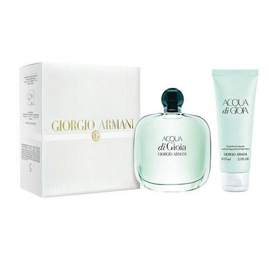 Жіночий подарунковий набір Giorgio Armani Acqua di Gioia парфумована вода 100ml + лосьйон 75ml, свіжий аромат