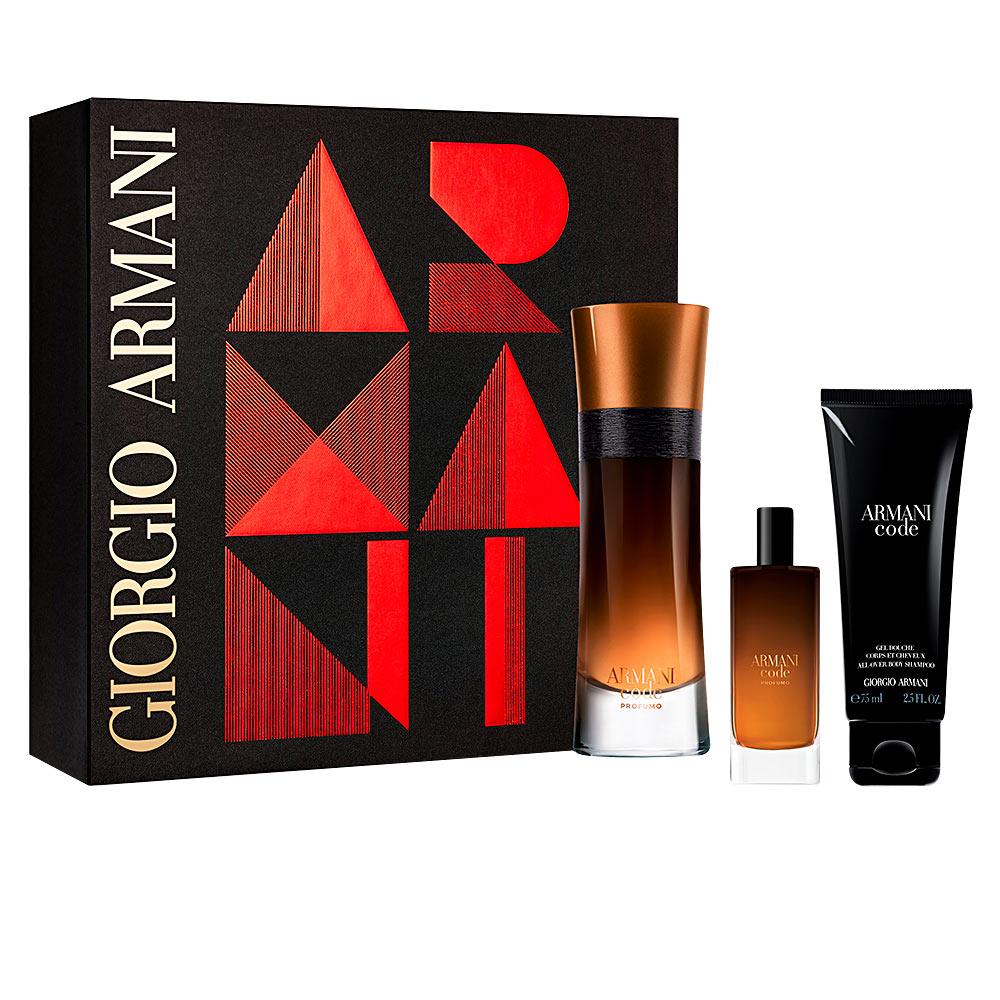 Чоловічий подарунковий набір Giorgio Armani Code Profumo 110ml + парфуми 15ml + гель для душу 75ml, фото 1