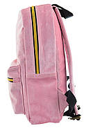 Женский велюровый рюкзак с внутренним карманом YES YW-21 Velour Marlin Розовый (556900)(5056137192809), фото 3