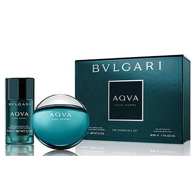 Чоловічий парфумерний набір Bvlgari Aqva Pour Homme, парфуми 100мл + дезодорант 75мл, цитрусовий аромат