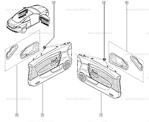 Кліпса кріплення оздоблення дверей на Рено, фото 3