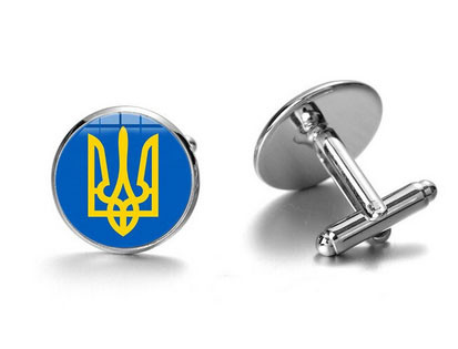 Запонки чоловічі Тризуб Україна