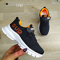 Дитячі кросівки для хлопчика чорні текстильні на пінковій підошві Канарейка, фото 4