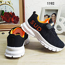 Дитячі кросівки для хлопчика чорні текстильні на пінковій підошві Канарейка, фото 5