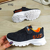 Дитячі кросівки для хлопчика чорні текстильні на пінковій підошві Канарейка, фото 3