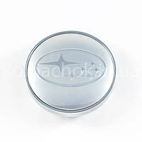 Колпачок на диски Subaru cребро/хром лого (60мм)