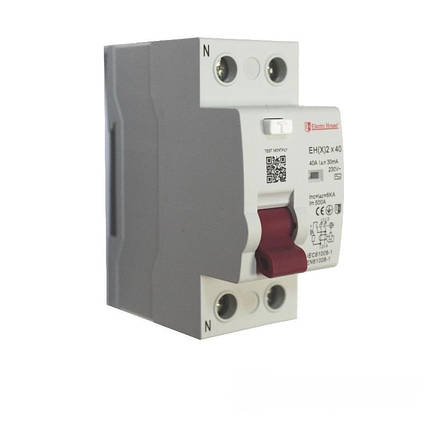 ElectroHouse УЗО 2P 40A 30mA 230-400V IP20, фото 2