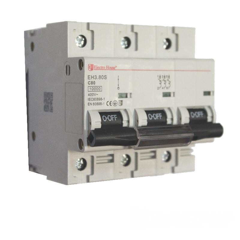 ElectroHouse Автоматичний вимикач силовий 80A 4,5 kA 230-400V IP20