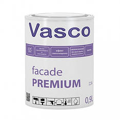 Vasco Facade Premium акрилова фасадна фарба, модифікована силіконом, 0.9 л, 2,7 л, 9 л