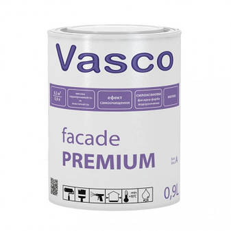 Vasco Facade Premium акрилова фасадна фарба, модифікована силіконом, 0.9 л, 2,7 л, 9 л, фото 1