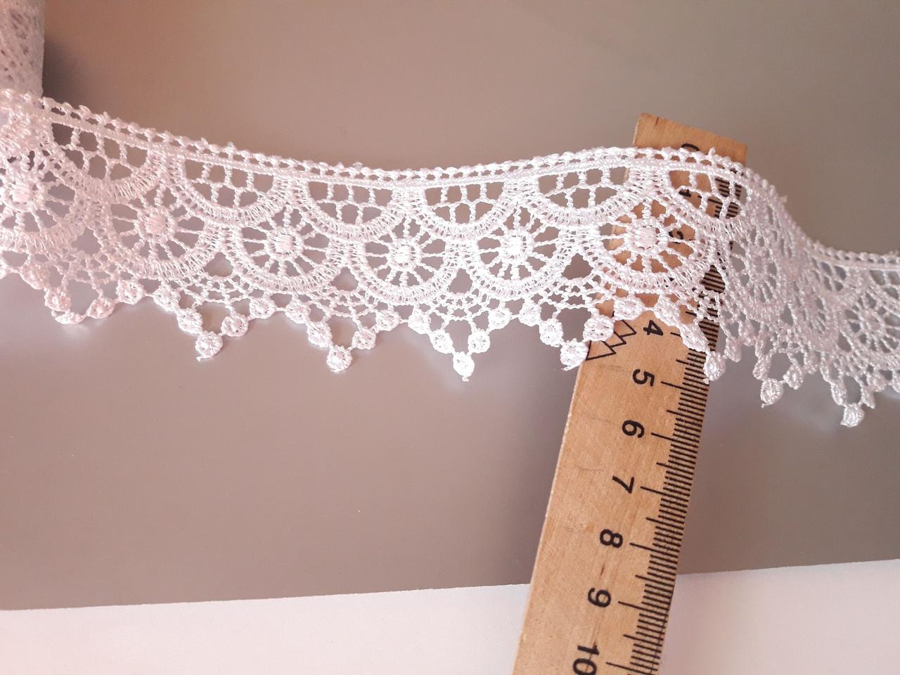 Мереживо кружево макраме  на метраж біле 4,5 см.  Туреччина. Ціна за 1 метр