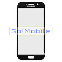 Стекло (для ремонта дисплея) для Samsung A5 2017 (A520) черное Оригинал (Китай)