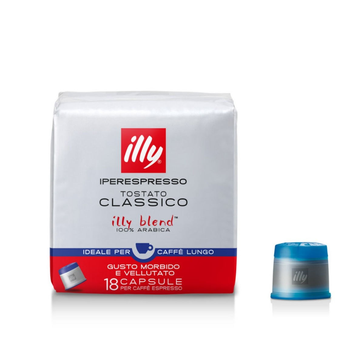 Кава в капсулах Illy IperEspresso Lungo 18 шт Італія Іллі айпер