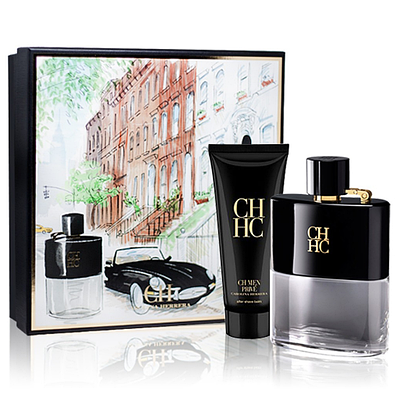 Чоловічий подарунковий набір Carolina Herrera CH Men Prive туалетна вода 100ml + бальзам після гоління 100ml