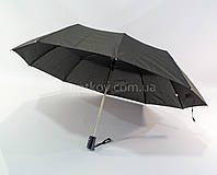 Складана чорна парасоля Feeling Rain напівавтомат на 10 карбонових спиць
