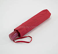 Красный однотонный зонт Feeling Rain полуавтомат на 10 карбоновых спиц