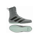 Боксерки Adidas Box Hog 3 сірі, взуття для боксу Адідас, фото 3