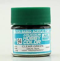 Прозрачный Зелёный глянцевый 10 мл. MR.HOBBY H94