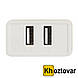 Мережевий адаптер із кабелем USB-Lightning Golf GF-U2  ⁇  2 USB, фото 4