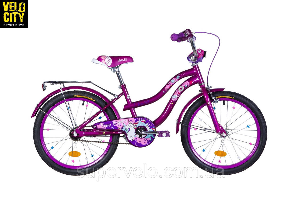 20" FORMULA FLOWER 2020 велосипед для дівчинки перламутровий фіолетовий
