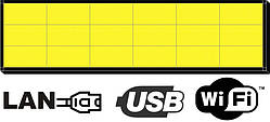 Бігуща строка  48х192см. (табло, екран) жовта світлодіодна